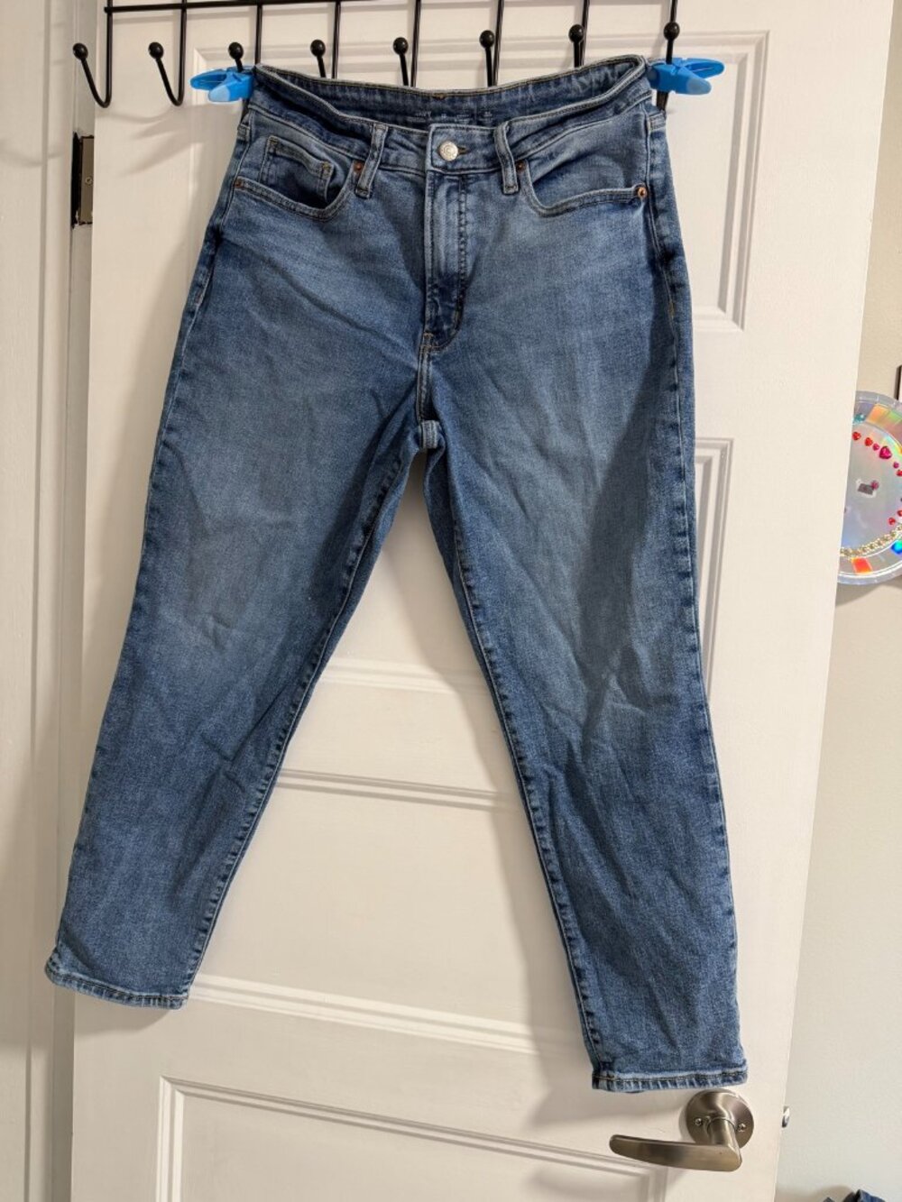 Old Navy High-Rise O.G. Straight Jeans 12 – Medium Wash